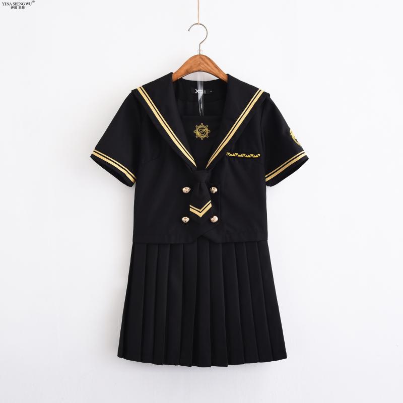 Clothing Sets Black Japanese JK Costumes Set Short/long Sleeve Top Pleated Skirt School Uniforms Girls Women Sailor Suits BroadclothClothing, Short skirt
Clothing Sets Black Japanese JK Costumes Set Short/long Sleeve Top Pleated Skirt School Uniforms Girls Women Sailor Suits BroadclothClothing, Short skirt