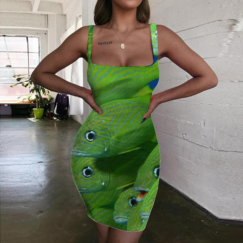 Casual Dresses Brand Fish Dress Women Animal Bodycon Green Vestido Sexy Ocean 3d Print Womens Clothing Mini Evening Beach BeachCasual, Aadzl-12794
Casual Dresses Brand Fish Dress Women Animal Bodycon Green Vestido Sexy Ocean 3d Print Womens Clothing Mini Evening Beach BeachCasual, Aadzl-12794