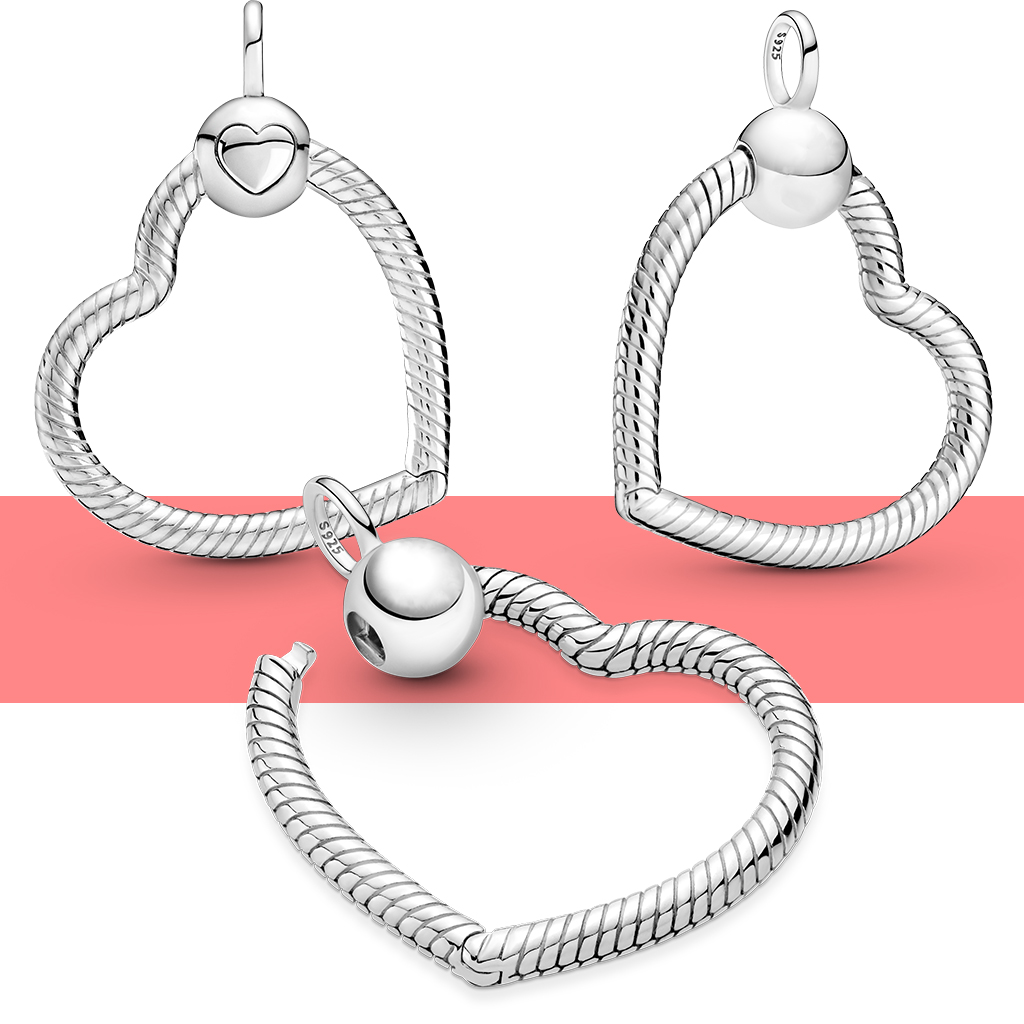 925 Sterling Silver Pendant Charms for Original box Color O Circle Pendant Moments European Bead Charms Bracelet Necklace