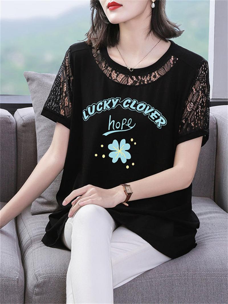 Women's Blouses & Shirts Loose Women Spring Summer Lady Fashion Casual Short Sleeve O-Neck Collar Sexy Lace Eye Blusas Tops2318Women's, Black
Women's Blouses & Shirts Loose Women Spring Summer Lady Fashion Casual Short Sleeve O-Neck Collar Sexy Lace Eye Blusas Tops2318Women's, Black