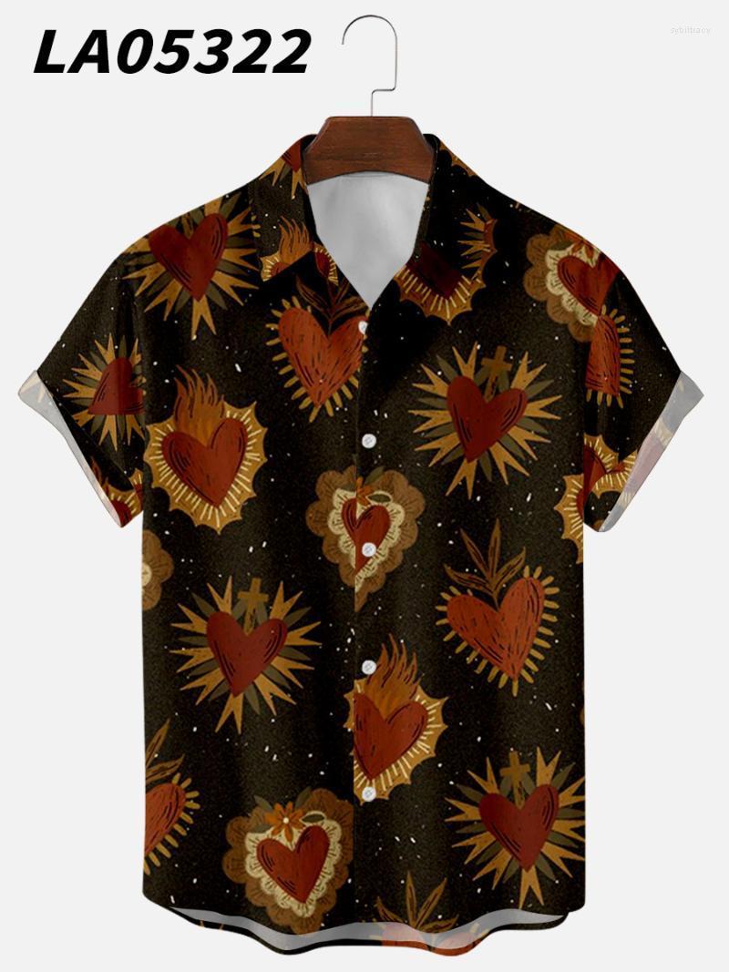 Men's Dress Shirts Summer Short Sleeve Shirt Retro Love Illustration Digital Printing 3D Men's Street Top ShirtMen's Sybi22, La01408
Men's Dress Shirts Summer Short Sleeve Shirt Retro Love Illustration Digital Printing 3D Men's Street Top ShirtMen's Sybi22, La01408