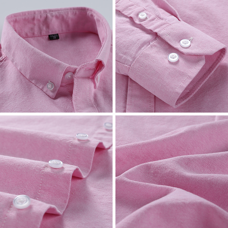 Long Sleeve Shirts for Men 100% Cotton Oxford Mens Clothing Autumn Winter Top Blouse Business Casual Korean Fashion 220322