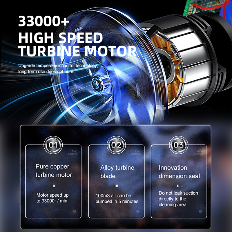 Wireless Car Vacuum Cleaner Household Handheld Vaccum Cleaners Small Mini High Power for Strong Suction Auto Accessories