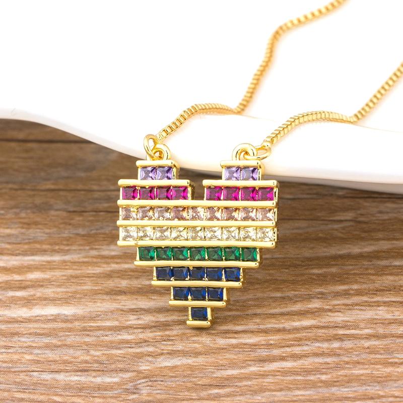 Pendant Necklaces Trendy Copper Zircon Crystal Heart Sgape Necklace Women Fashion Jewelry Rainbow CZ Chain Fine Party Wedding GiftPendant Ne
Pendant Necklaces Trendy Copper Zircon Crystal Heart Sgape Necklace Women Fashion Jewelry Rainbow CZ Chain Fine Party Wedding GiftPendant Ne