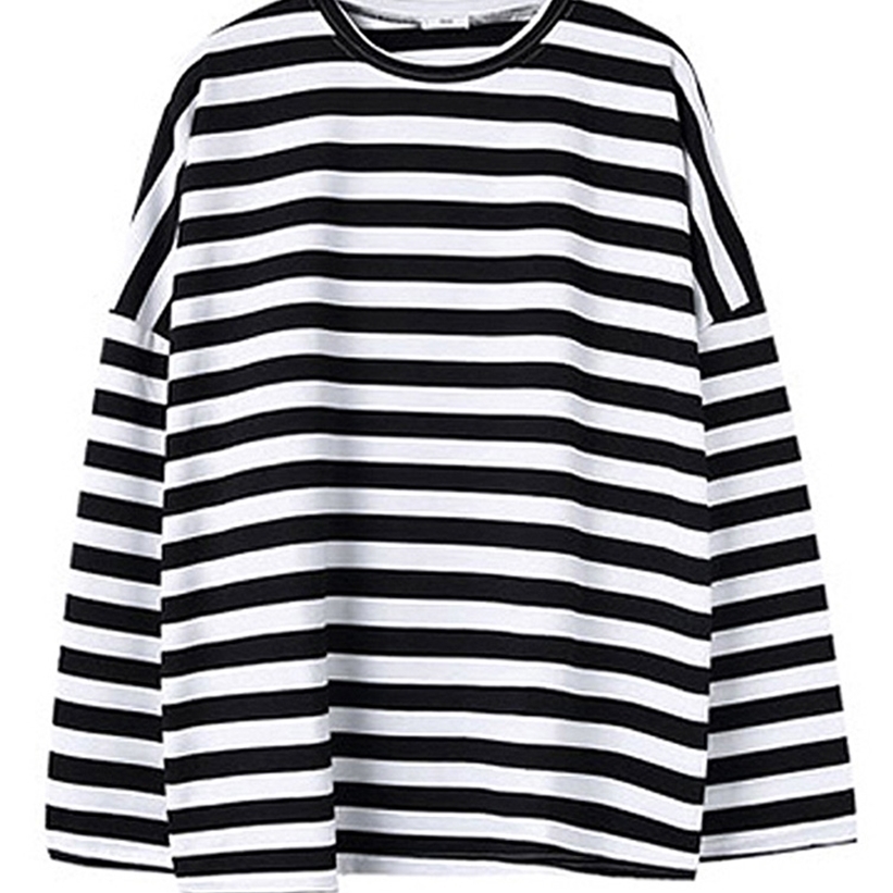 oversized t shirt spring Autumn Women harajuku Striped T-shirt Korean Casual full Sleeve O-Neck T-Shirts ulzzang Femme black Top 220322, Xian 181
oversized t shirt spring Autumn Women harajuku Striped T-shirt Korean Casual full Sleeve O-Neck T-Shirts ulzzang Femme black Top 220322, Xian 181