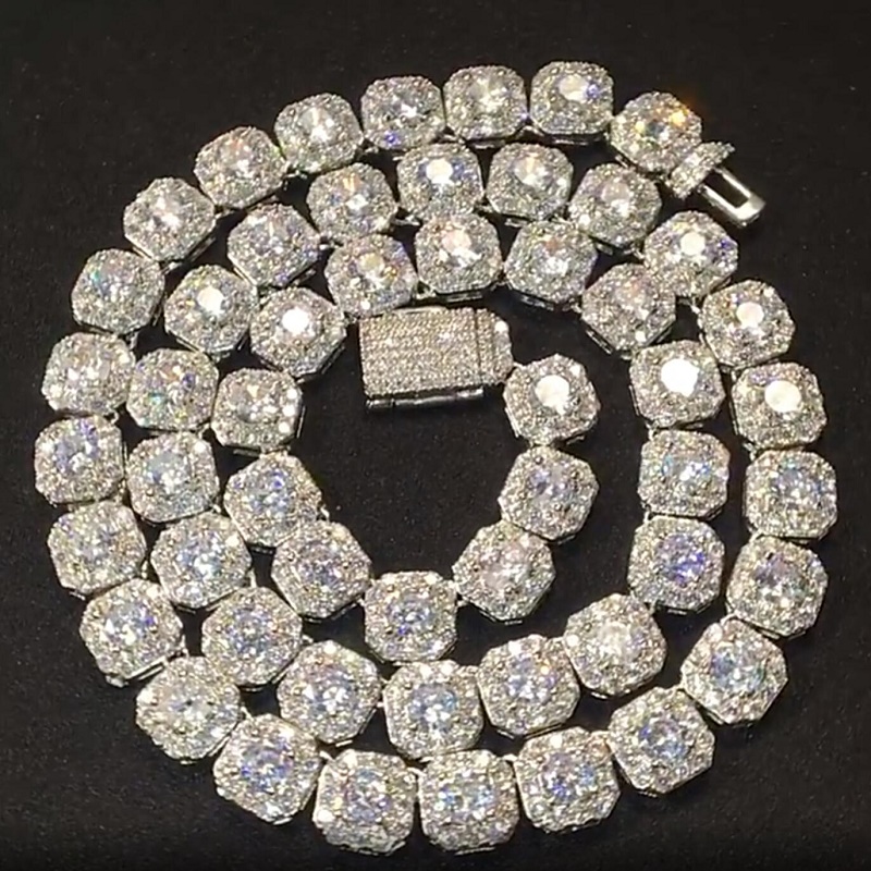 Iced Out Tennis Chain Necklaces Fashion Mens Hip Hop Necklace Jewelry 9mm Square Diamond Rock Candy Gold Chains Necklace
Iced Out Tennis Chain Necklaces Fashion Mens Hip Hop Necklace Jewelry 9mm Square Diamond Rock Candy Gold Chains Necklace