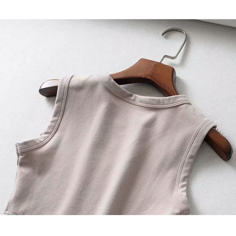 Sexy Sleeveless Sports Vest Stretch Tight Waistless Fitness Female T-shirt Wild Short Cycling Women's Top 220316