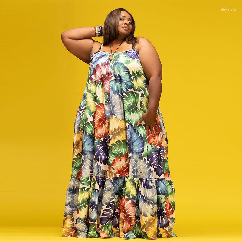 Plus Size Dresses Loose Dress Ruffled Large Swing Skirt Straps DressPlus Elro22, Printed
Plus Size Dresses Loose Dress Ruffled Large Swing Skirt Straps DressPlus Elro22, Printed
