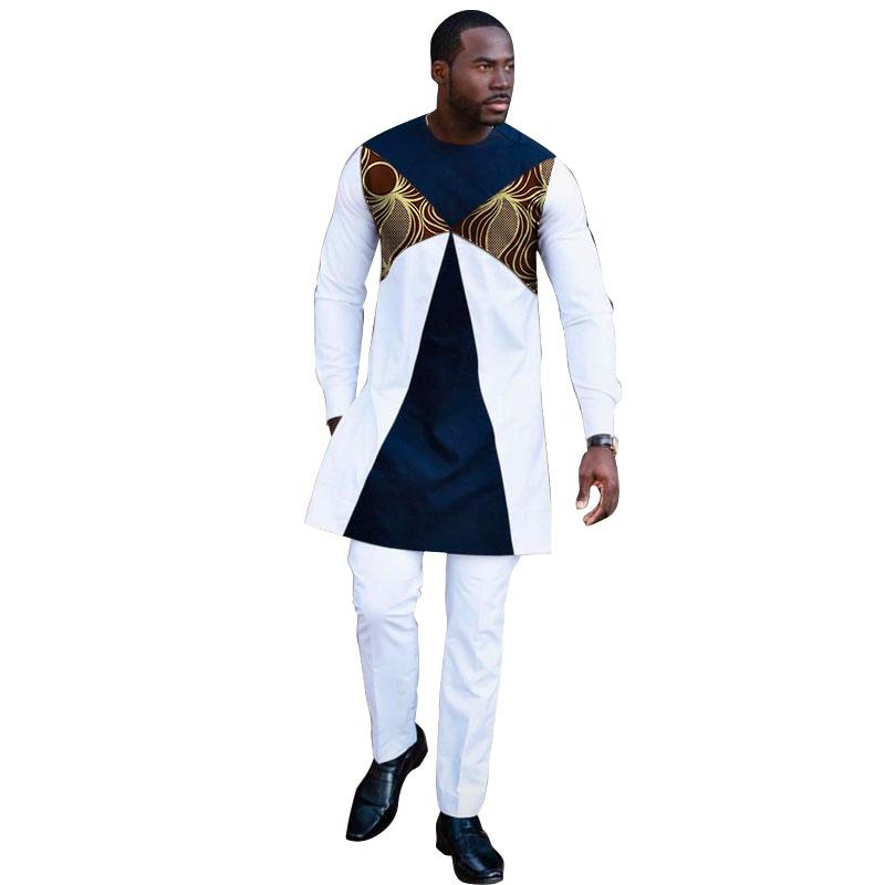 Men's Tracksuits White/Navy Cotton Wax Patchwork Tops With Solid Pants Men's Groom Suit Male African Wedding Party OutfitsMen's
Men's Tracksuits White/Navy Cotton Wax Patchwork Tops With Solid Pants Men's Groom Suit Male African Wedding Party OutfitsMen's