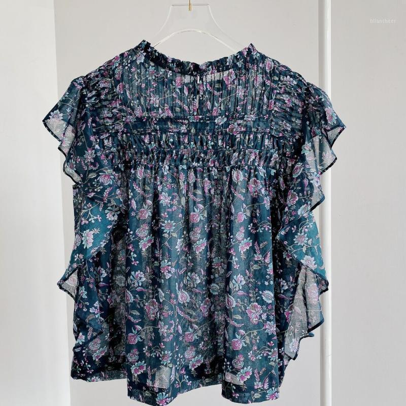 Women's Blouses & Shirts Woman Green Printed Blouse Round Neck Ruffles Sleeve Cotton
Women's Blouses & Shirts Woman Green Printed Blouse Round Neck Ruffles Sleeve Cotton