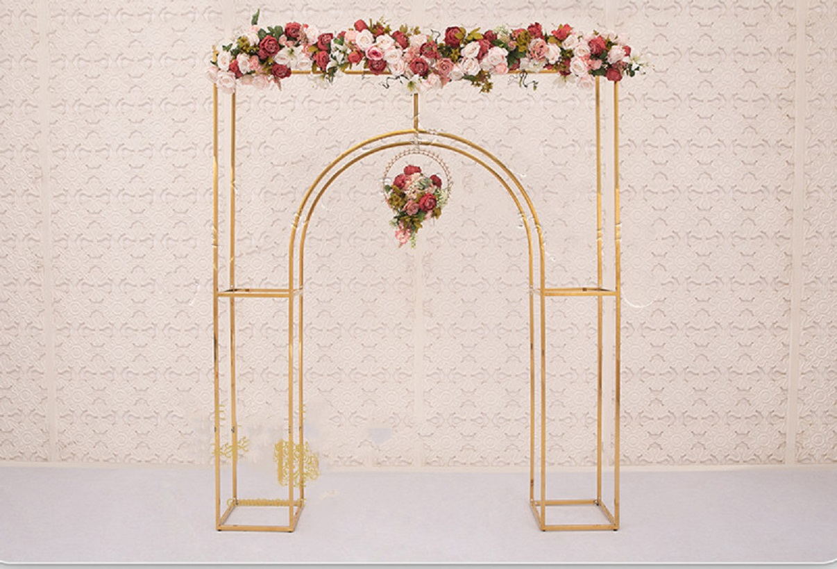 3PCS Shop Mall Celebration Wedding Decoration Reception entrance Welcome Door Backdrop Frame Home Screen Partition Flower Arch Wall Background Frame