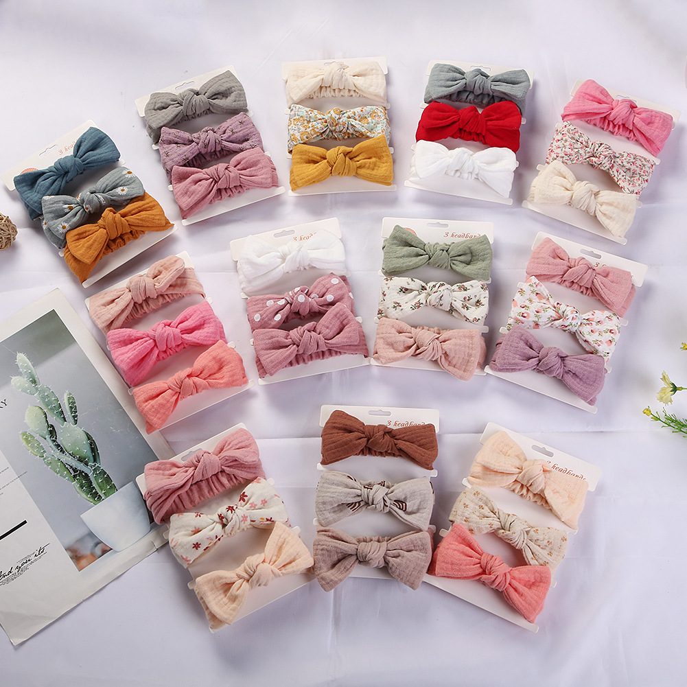 New Arrive Baby 3Pc Muslin Knot Headband Super Soft Printed Flower High Stretch Elastic Baby Set Hair Accessories, Options
New Arrive Baby 3Pc Muslin Knot Headband Super Soft Printed Flower High Stretch Elastic Baby Set Hair Accessories, Options