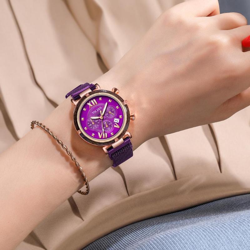 Wristwatches Luxury Calendar Rome Dial Women Watches Fashion Rose Gold Purple Magnet Buckle Ladies Quartz Simple Female WatchWristwatches, Red
Wristwatches Luxury Calendar Rome Dial Women Watches Fashion Rose Gold Purple Magnet Buckle Ladies Quartz Simple Female WatchWristwatches, Red