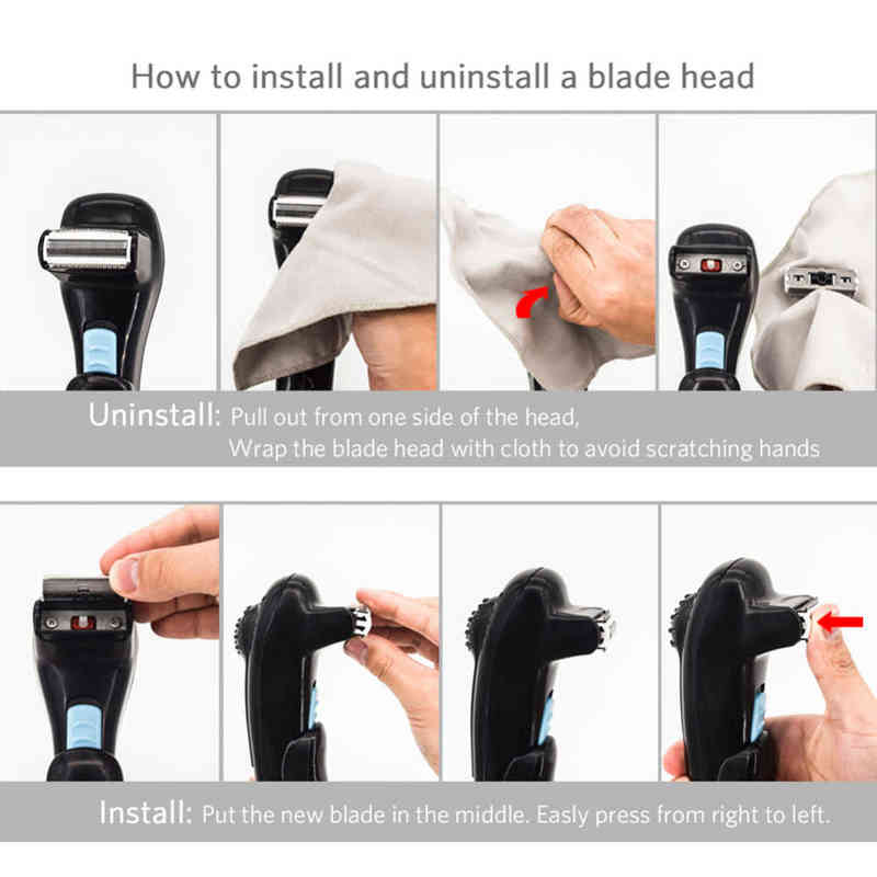 Painless Shave Professional Hair Removal Back Hair Removal and Body Shaver Easy to Use Extra Long HandleT220718 T220725
