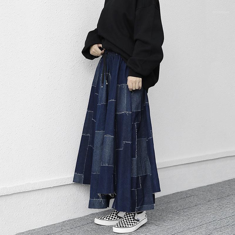 Skirts High Elastic Waist Patchwork Blue Spliced Burr Denim Irregular Half-body Skirt Women Fashion Tide Spring Autumn 2022, Black
Skirts High Elastic Waist Patchwork Blue Spliced Burr Denim Irregular Half-body Skirt Women Fashion Tide Spring Autumn 2022, Black