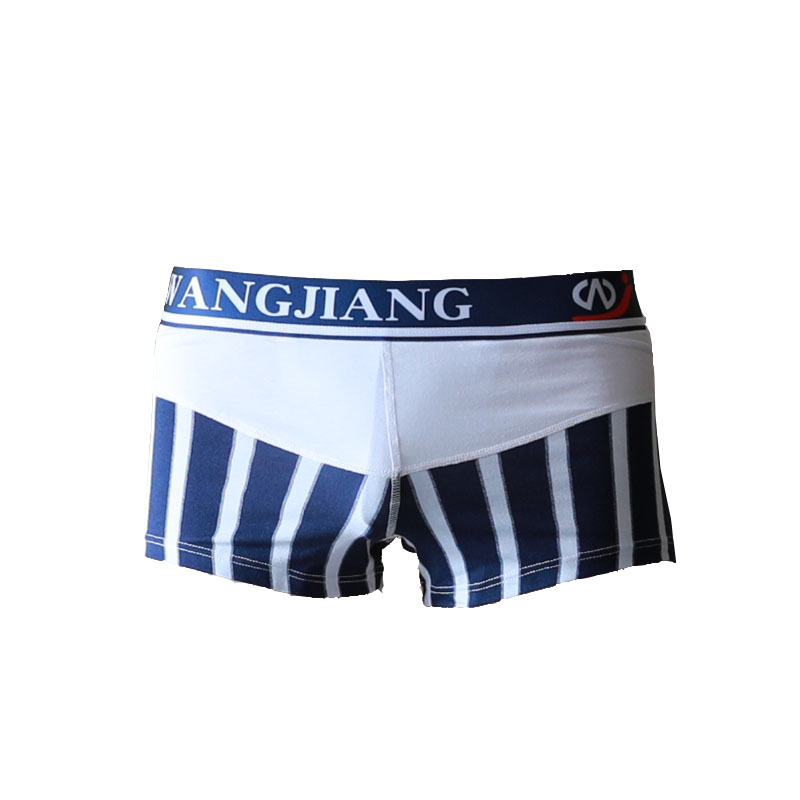 Sexy men's underpants lingerie cotton blend striped patchwork mid-rise pouch boxers underwear #1021PJ, Light blue
Sexy men's underpants lingerie cotton blend striped patchwork mid-rise pouch boxers underwear #1021PJ, Light blue