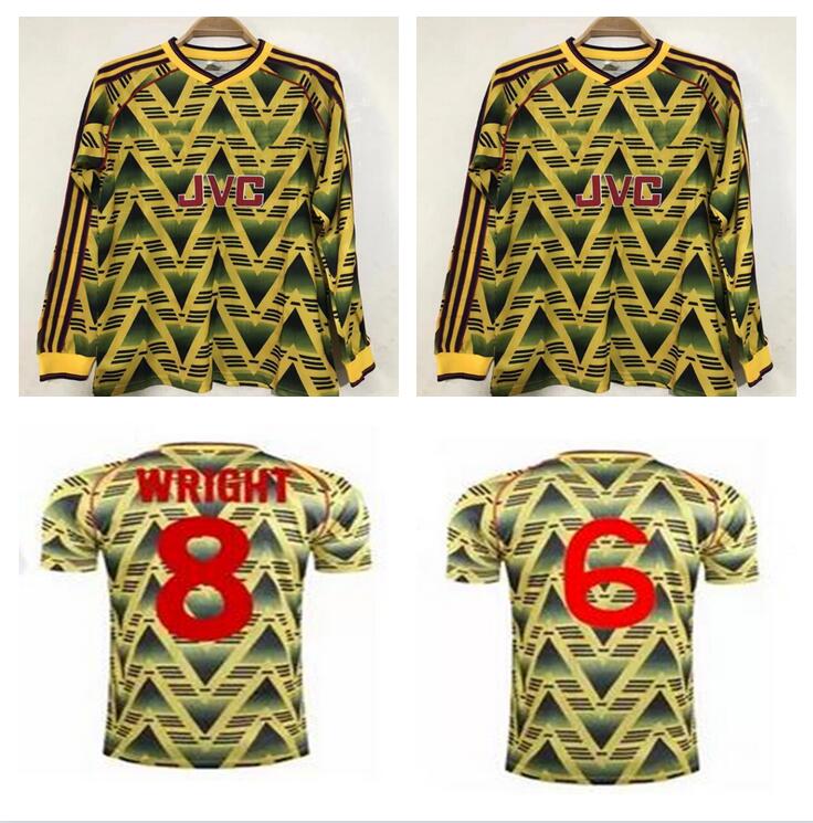 Long sleeve 1991 1992 1993 Ian Wright Tony Adams Cole retro soccer jerseys ROCASTLE Dixon Campbell Merson Smith classic vintage football shirt, 91-93
Long sleeve 1991 1992 1993 Ian Wright Tony Adams Cole retro soccer jerseys ROCASTLE Dixon Campbell Merson Smith classic vintage football shirt, 91-93