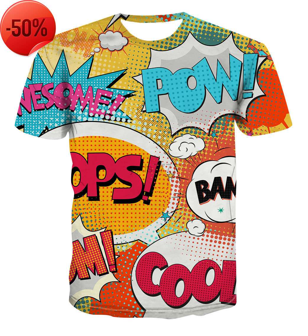 Men' T-shirts New 3d Digital Printing Trend Alphabet Fashion Casual And Women' Short Sleeve T-shirt Summer Round Neck, Ae371
Men' T-shirts New 3d Digital Printing Trend Alphabet Fashion Casual And Women' Short Sleeve T-shirt Summer Round Neck, Ae371