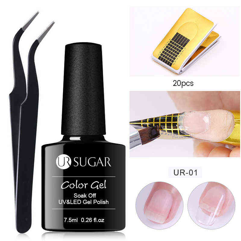 Nail Gel Toy 7 5ml Acrylic Extension Uv Tools Kits Set Crystal Repair Broken Finger Prolong Form Manicures 0328