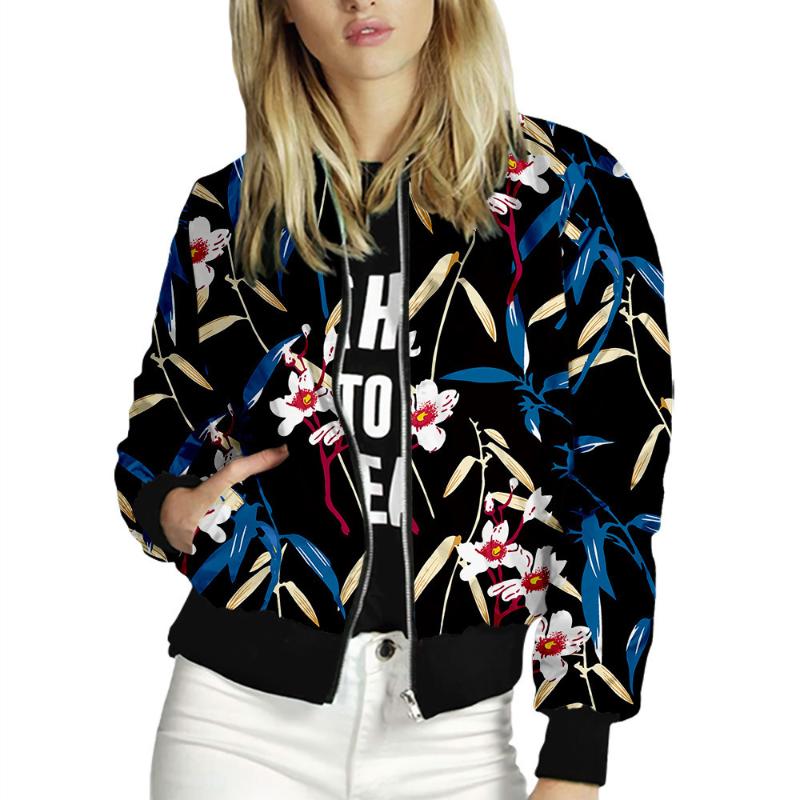 Women's Jackets Women Floral Spring Summer Long Sleeve Zipper Print Bomber Jacket Casual Pocket Slim Female Fashion Outwear Plus Size, La00521
Women's Jackets Women Floral Spring Summer Long Sleeve Zipper Print Bomber Jacket Casual Pocket Slim Female Fashion Outwear Plus Size, La00521