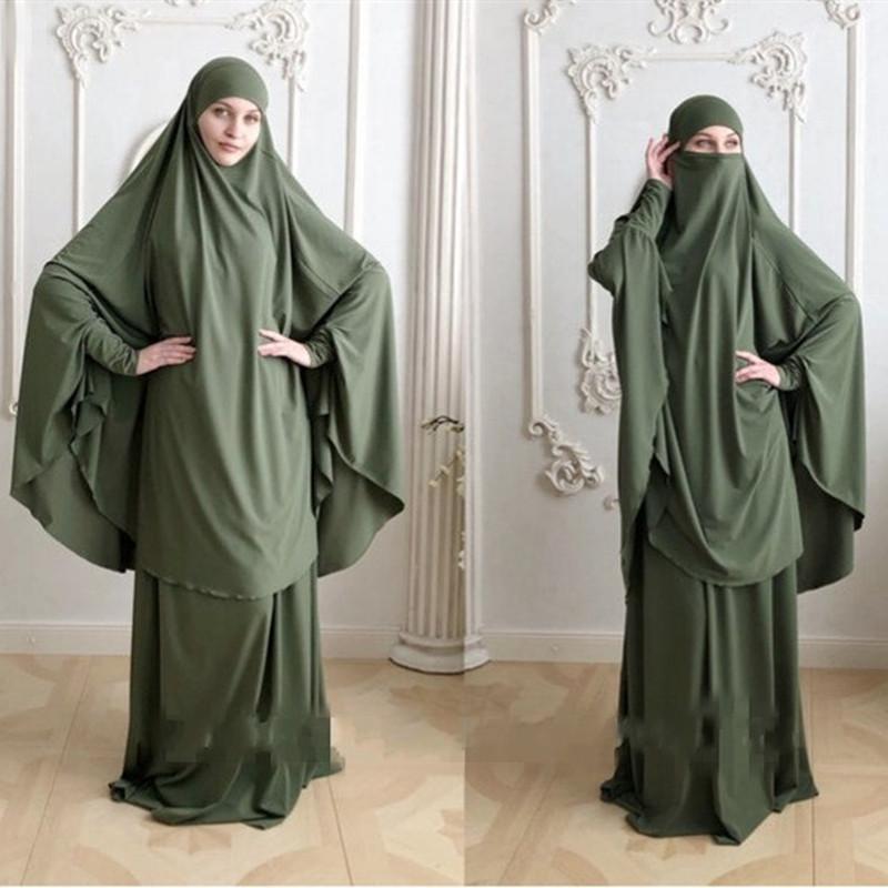 Ethnic Clothing 2Pcs Tradition Muslim Women Prayer Niqab Burka Saudi Arabia Hijab Skirt Abaya Set Islamic Khimar Hajj Umrah Ramadan Worship
Ethnic Clothing 2Pcs Tradition Muslim Women Prayer Niqab Burka Saudi Arabia Hijab Skirt Abaya Set Islamic Khimar Hajj Umrah Ramadan Worship