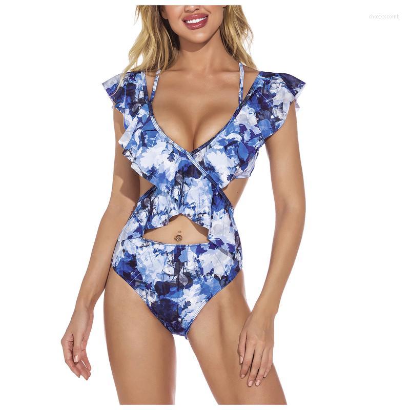 Women' Swimwear Women' Sexy Bikini Bodysuit Set Bra Tie-dye Print Lotus Sleeve High Waisted Swimsuits For Women 2022 Fashion, Blue
Women' Swimwear Women' Sexy Bikini Bodysuit Set Bra Tie-dye Print Lotus Sleeve High Waisted Swimsuits For Women 2022 Fashion, Blue