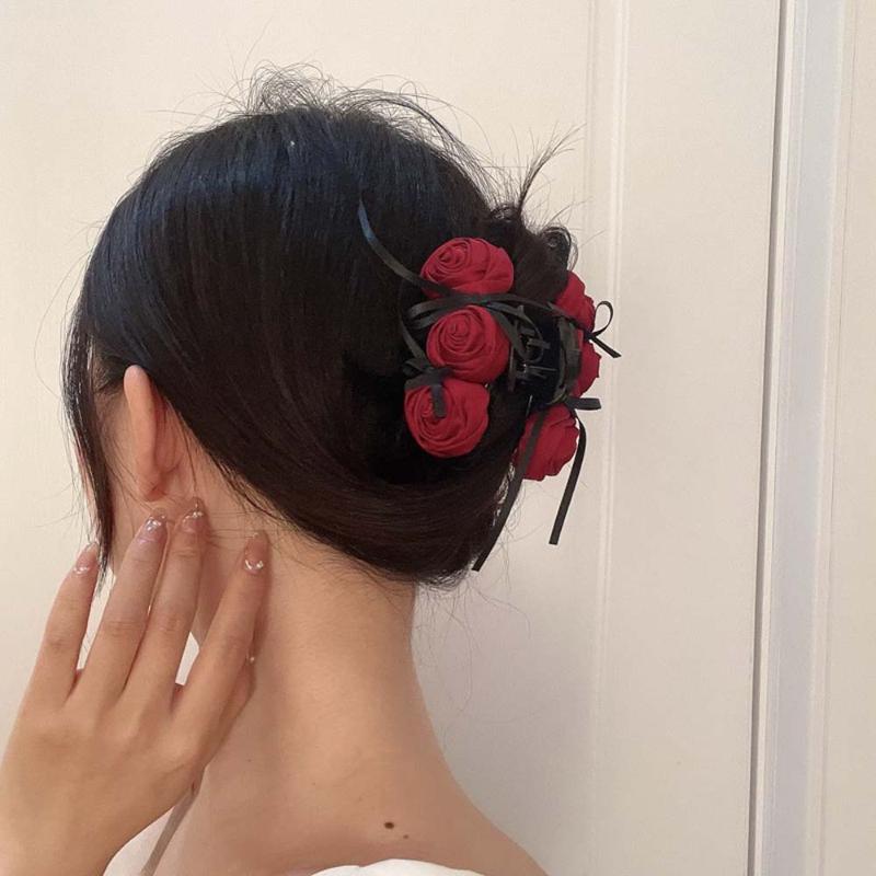 Hair Clips & Barrettes Korean Retro Style Three-dimensional Rose Flower Bow Shape Claw Hairpin Temperament Clip For Female WomenHair Barrett
Hair Clips & Barrettes Korean Retro Style Three-dimensional Rose Flower Bow Shape Claw Hairpin Temperament Clip For Female WomenHair Barrett