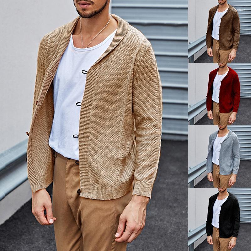 Men' Sweaters Autumn And Winter Men' Cardigan Lapel Leather Button Solid Color Cable Long-sleeved Sweater StreetwearMen' Olga22, 06
Men' Sweaters Autumn And Winter Men' Cardigan Lapel Leather Button Solid Color Cable Long-sleeved Sweater StreetwearMen' Olga22, 06