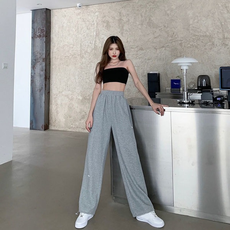 Gray Sweatpants Joggers Women Korean Style High Waist Tracksuit Casual Loose Pants Black Jogging Sports Trousers Female CX220330