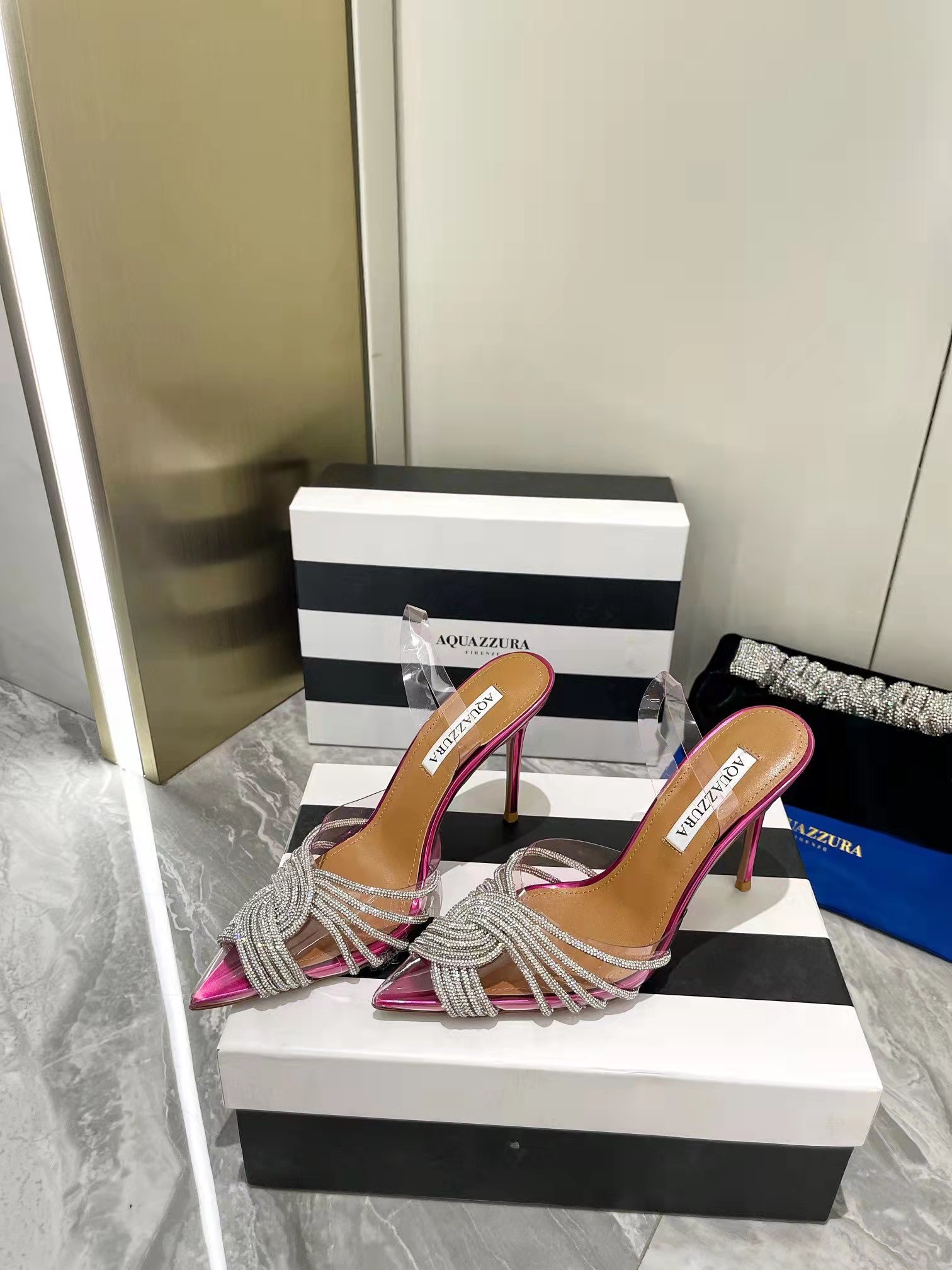 Party Shoes Aquazzura Gatsby Sling Pumps 105 Pink Wedding Sandals