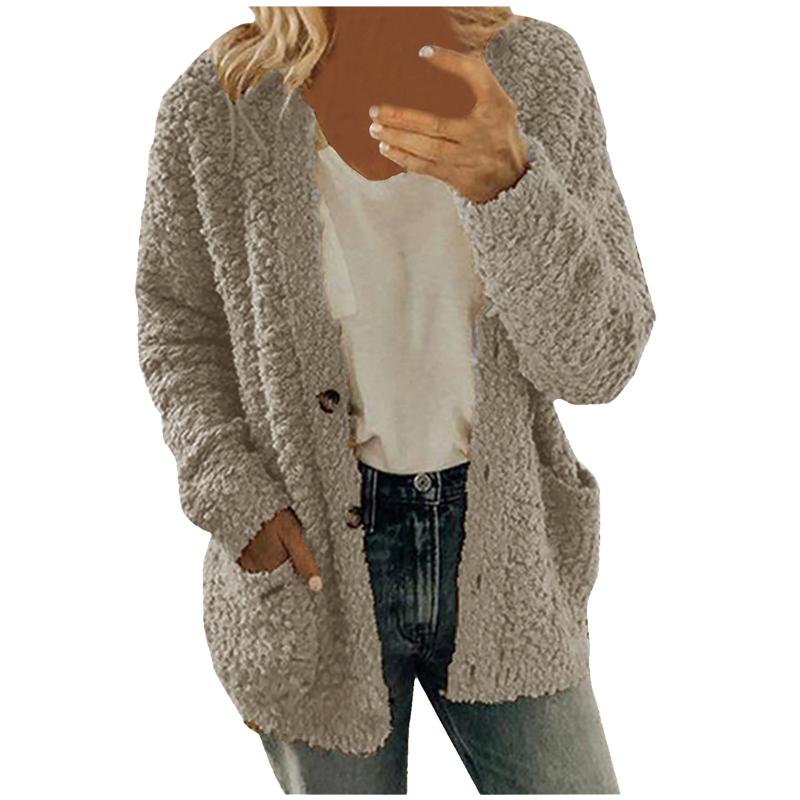 Women' Jackets Women Casual Plus Size Plush Sweater Pockets Outerwear Buttons Cardigan CoatWomen, White
Women' Jackets Women Casual Plus Size Plush Sweater Pockets Outerwear Buttons Cardigan CoatWomen, White