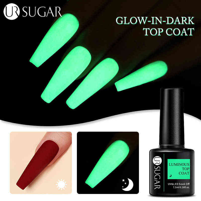 NXY Nail Gel Luminous Top Coat Semi Permanent Glow in Dark Fluorescent Soak Off Uv Led Color Varnish s for Manicure 0328