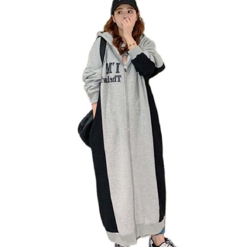Plus Size Dresses Fashion Dress Women 2022 Autumn Color Matching Sweater Over The Knee Loose Zipper Cardigan Jacket, Gray
Plus Size Dresses Fashion Dress Women 2022 Autumn Color Matching Sweater Over The Knee Loose Zipper Cardigan Jacket, Gray