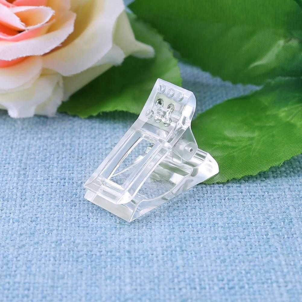 Plastic Reusable Fixing Clamp UV Glue Salon Fixed Clip for Finger Extension Displacement Prevention Manicure Nail Beauty Tool