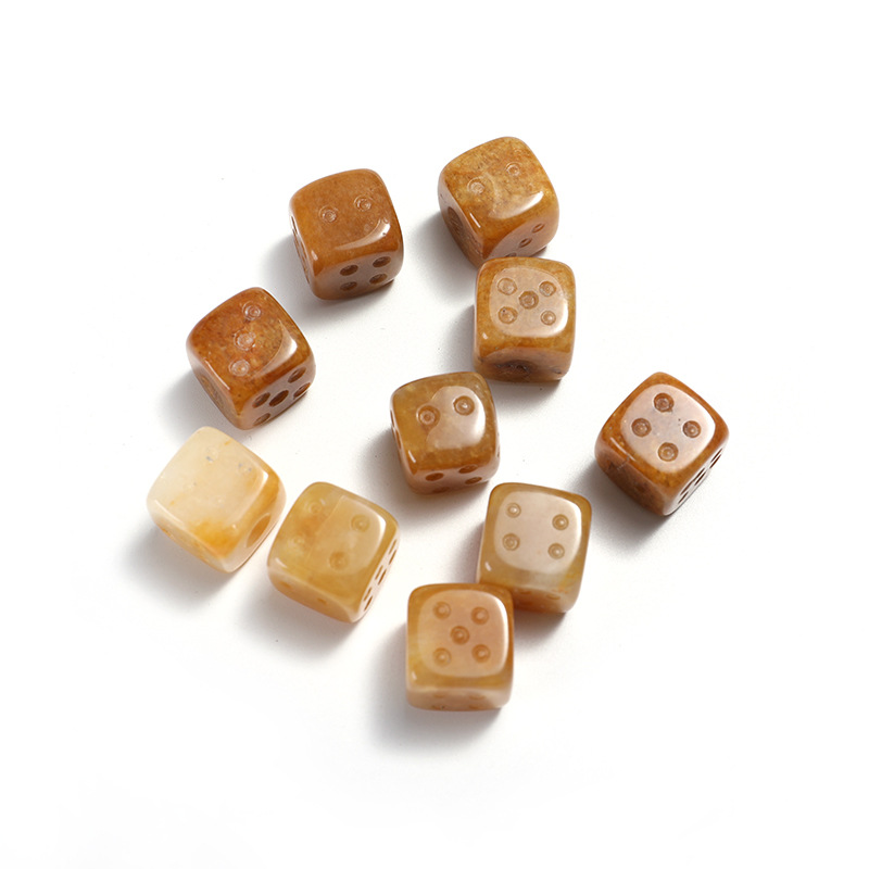 Natural Stone Crystal 15mm Dice Ornaments Quartz Healing Energy Reiki Gem craft Decoration