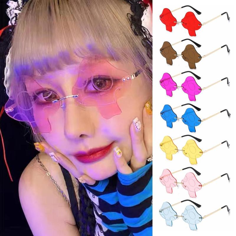 Sunglasses Mushroom Shape For Women Irregular Rimless Sun Glasses Retro Trendy Transparent Funny Party Cosplay GlassesSunglasses
Sunglasses Mushroom Shape For Women Irregular Rimless Sun Glasses Retro Trendy Transparent Funny Party Cosplay GlassesSunglasses
