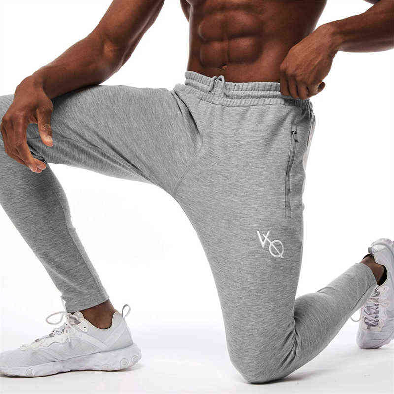 Men New Athleisure Slim Fit Fitness Pants Streetwear Cotton Embroidered ZipUp Pants Joggers Outdoor Running Training Pants J220629