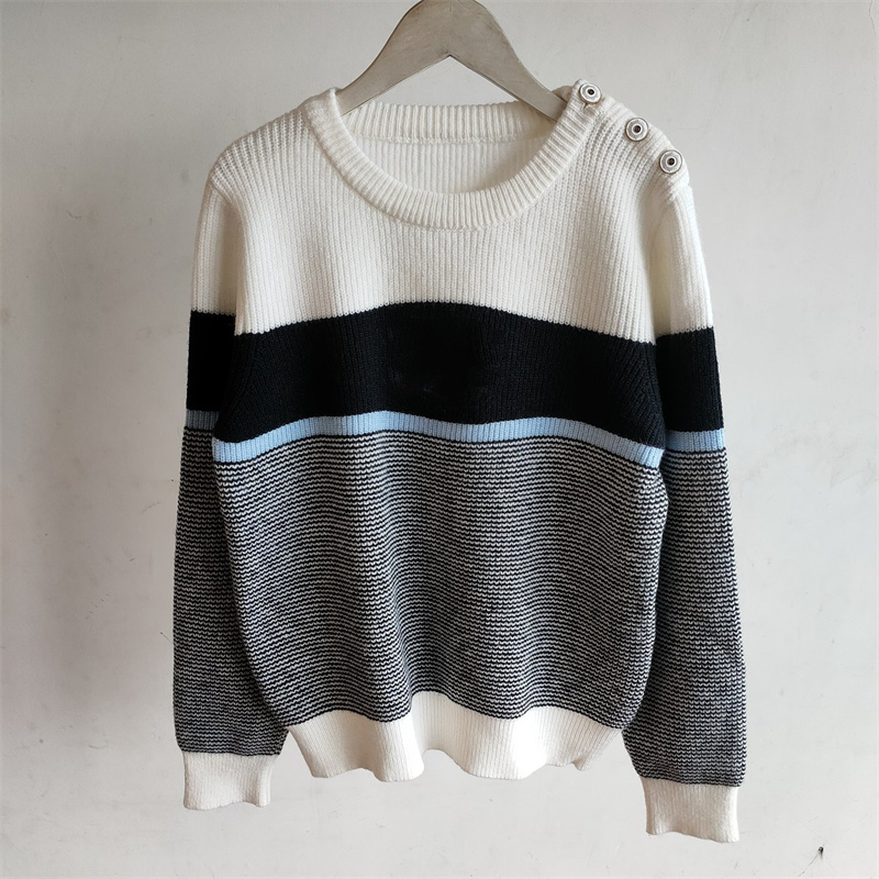 Women Knitted Sweater Woollen Fall Girls Wool Jumper Shirt Super Elastic Fashion Clothes Big Letter With Round Neck Loose Short Knitwear - view 7
