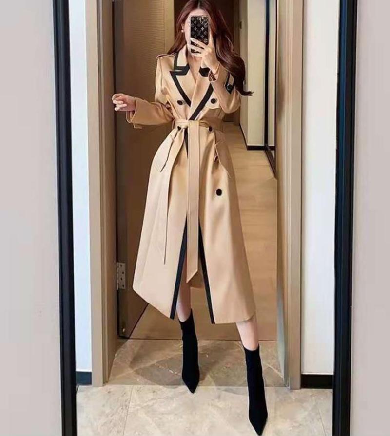 Women' Trench Coats Women' Spring Autumn Windbreaker Khaki Jacket Female Stitching Windproof Long Ladies Cloak High-end CoatWomen
Women' Trench Coats Women' Spring Autumn Windbreaker Khaki Jacket Female Stitching Windproof Long Ladies Cloak High-end CoatWomen