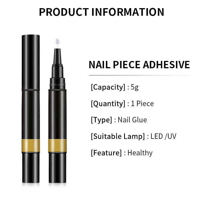 NXY Nail Gel 5g Tips Glue Pen Multifunction Transparent Color Soak Off Uv Led Extension Art Varnish 0328