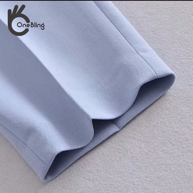 OneBling Women Suit Pants Traf Office Lady Straight Elegant Career Casual Female Ankle Trousers Chic Blazer With Belt 220325