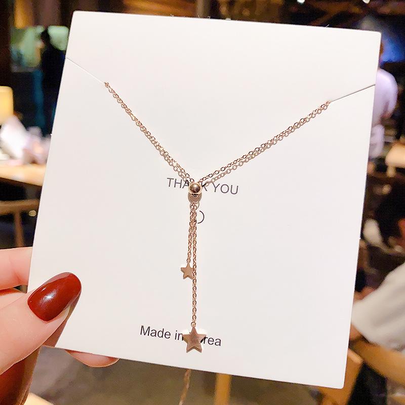 Chains Wholesale Titanium Steel Pentagram Necklace Female Gift Choker Chain Ins Cold Wind Niche Design
Chains Wholesale Titanium Steel Pentagram Necklace Female Gift Choker Chain Ins Cold Wind Niche Design