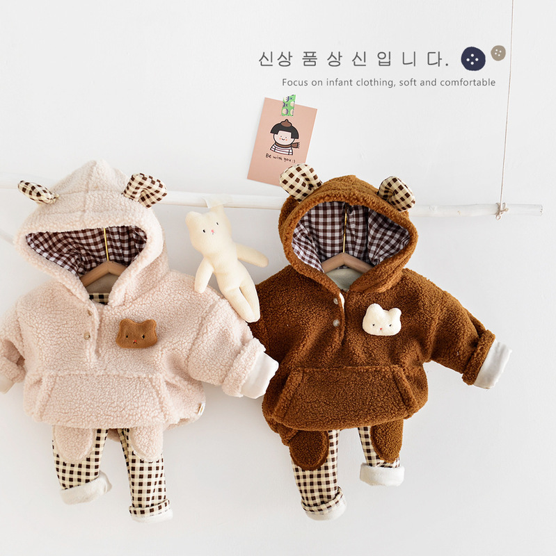 MILANCEL Winter Baby Clothing Set Cartoon Girls Hoddie And Palid Pants 2 PCs Boys Suit Fur Lining Infant Outfit 220322, Beige
MILANCEL Winter Baby Clothing Set Cartoon Girls Hoddie And Palid Pants 2 PCs Boys Suit Fur Lining Infant Outfit 220322, Beige