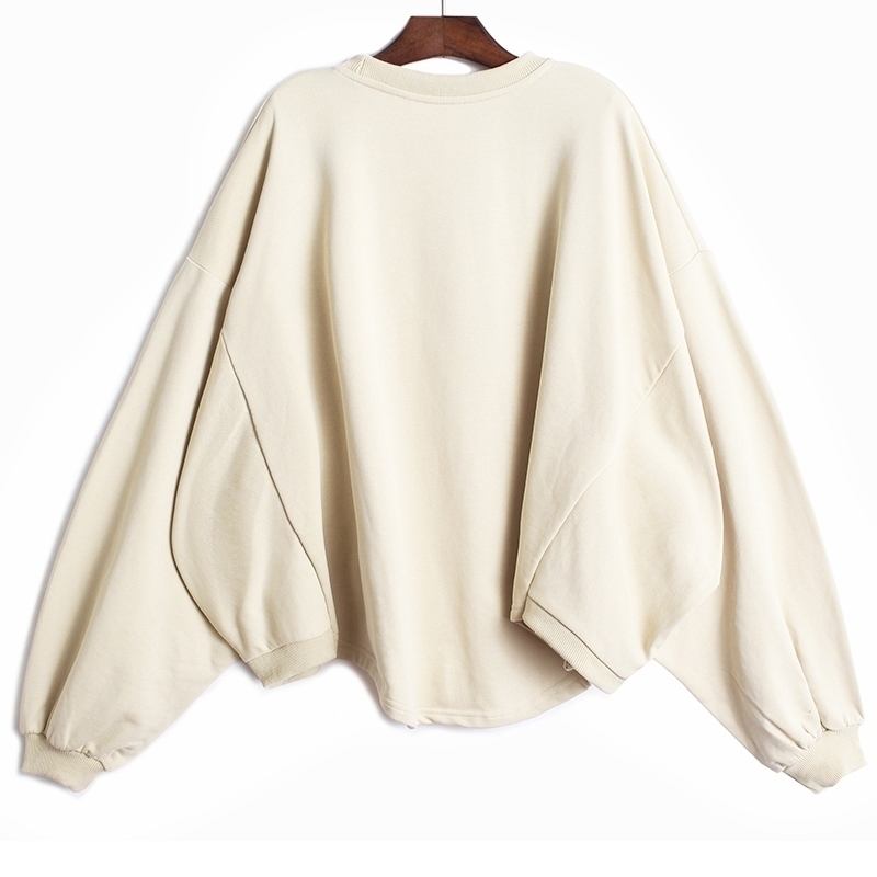 EAM Loose Fit Apricot Oversized Sweatshirt Round Neck Long Sleeve Women Big Size Fashion Spring Autumn 1DB298 201202
EAM Loose Fit Apricot Oversized Sweatshirt Round Neck Long Sleeve Women Big Size Fashion Spring Autumn 1DB298 201202