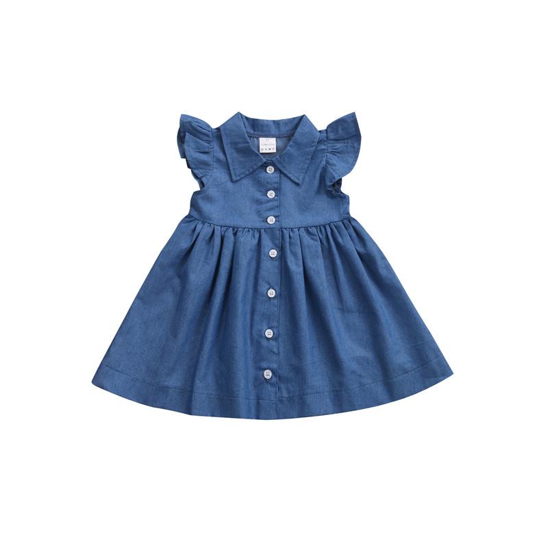 Girl's Dresses Fashion Cute Infant Baby Girls Denim Petal Sleeve Turn-down Collar Button Blue A-Line Knee-Length Dress Outfit Summer PartyGi, As pic
Girl's Dresses Fashion Cute Infant Baby Girls Denim Petal Sleeve Turn-down Collar Button Blue A-Line Knee-Length Dress Outfit Summer PartyGi, As pic