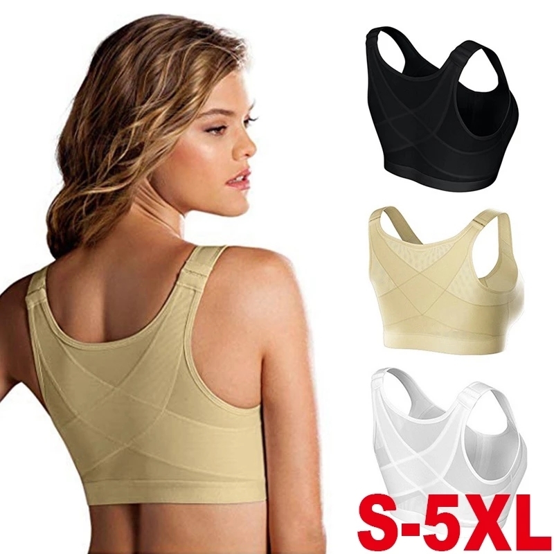 Women's underwear Bra 5XL Posture Corrector Booster Breathable Cross Back Underwear Shock Resistant 220511