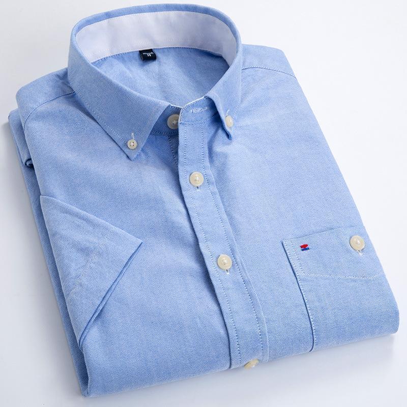 Men's Dress Shirts 100% Cotton Oxford For Man Thin Casual Short Sleeve Solid Social Chemise Blue Business Office Soft Slim Fit Clothin, White
Men's Dress Shirts 100% Cotton Oxford For Man Thin Casual Short Sleeve Solid Social Chemise Blue Business Office Soft Slim Fit Clothin, White
