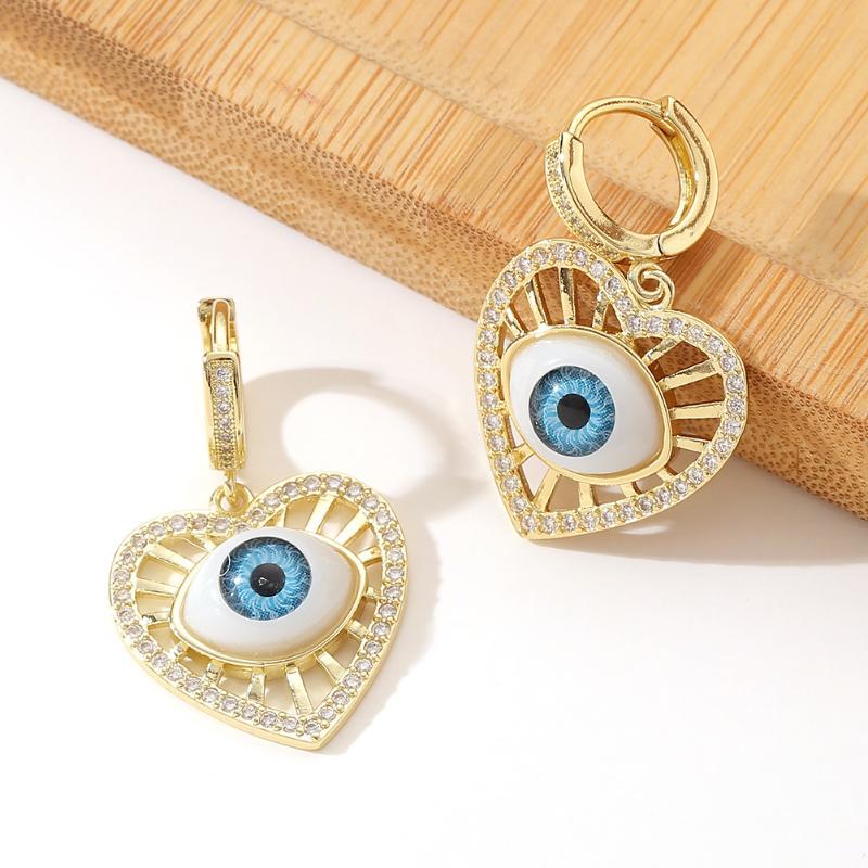 Dangle & Chandelier Women's Fashion Jewelry Copper Inlaid Zircon Heart-shaped Earrings Personality Hip-hop Love WomenDangle DangleDangle
Dangle & Chandelier Women's Fashion Jewelry Copper Inlaid Zircon Heart-shaped Earrings Personality Hip-hop Love WomenDangle DangleDangle
