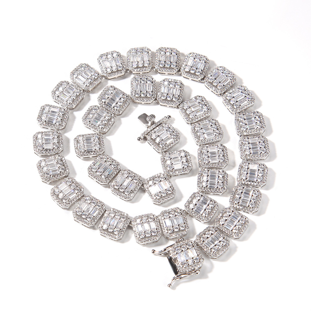 Square Diamond Iced Out Tennis Chain Mens Womens Fashion Hip Hop Necklace Jewelry Silver Rose Gold Chains Necklaces
Square Diamond Iced Out Tennis Chain Mens Womens Fashion Hip Hop Necklace Jewelry Silver Rose Gold Chains Necklaces