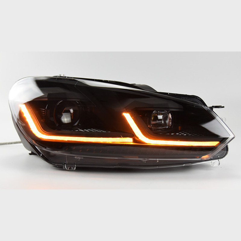 Car Lights For Golf 6 MK6 Jetta 2009-2012 Headlights Variant Golf6 LED Dual Beam Lens Headlights Daily Turn Siganl Lamp